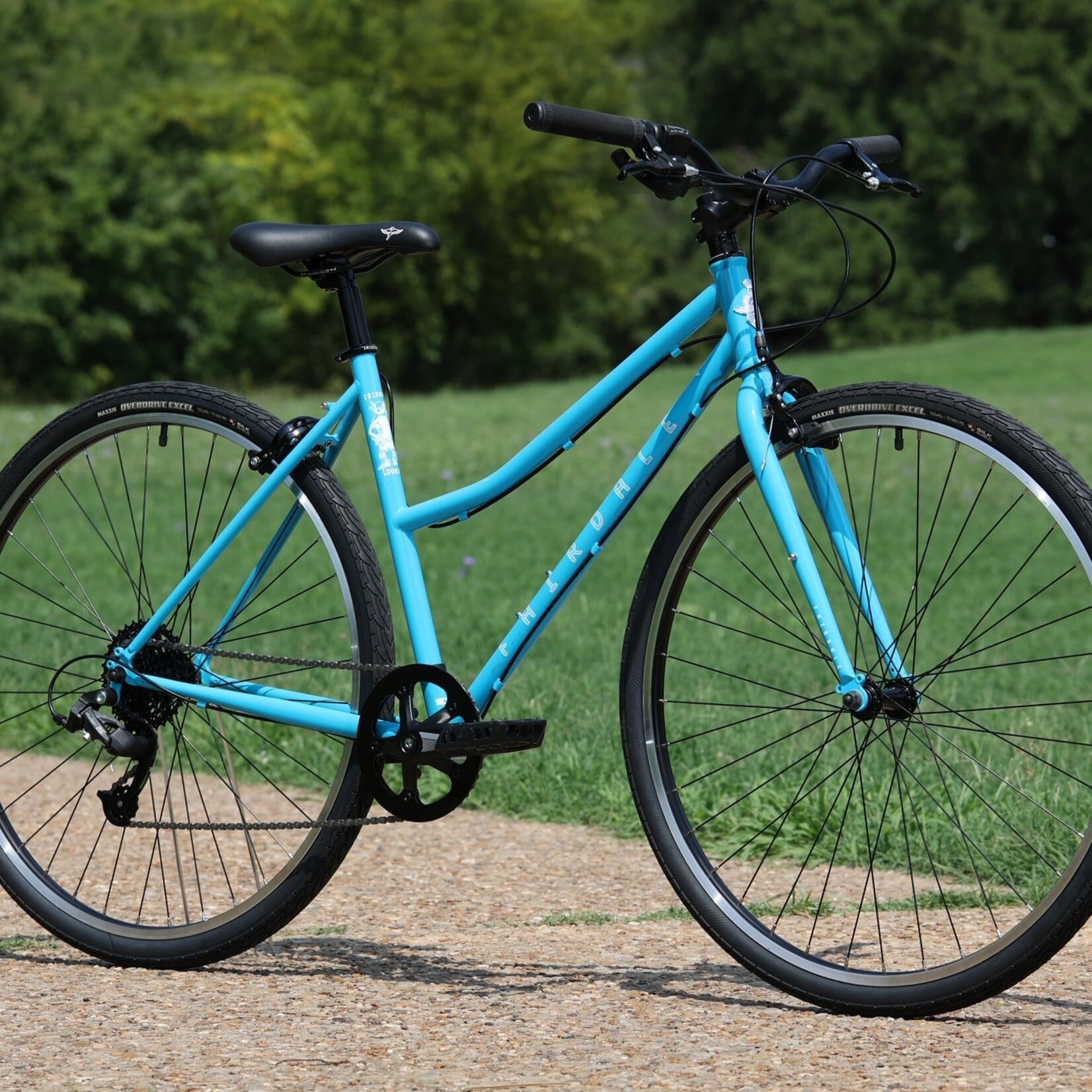 FAIRDALE Complete Bike - Fairdale Lookfar Step Through Hybrid Gloss Surf Blue