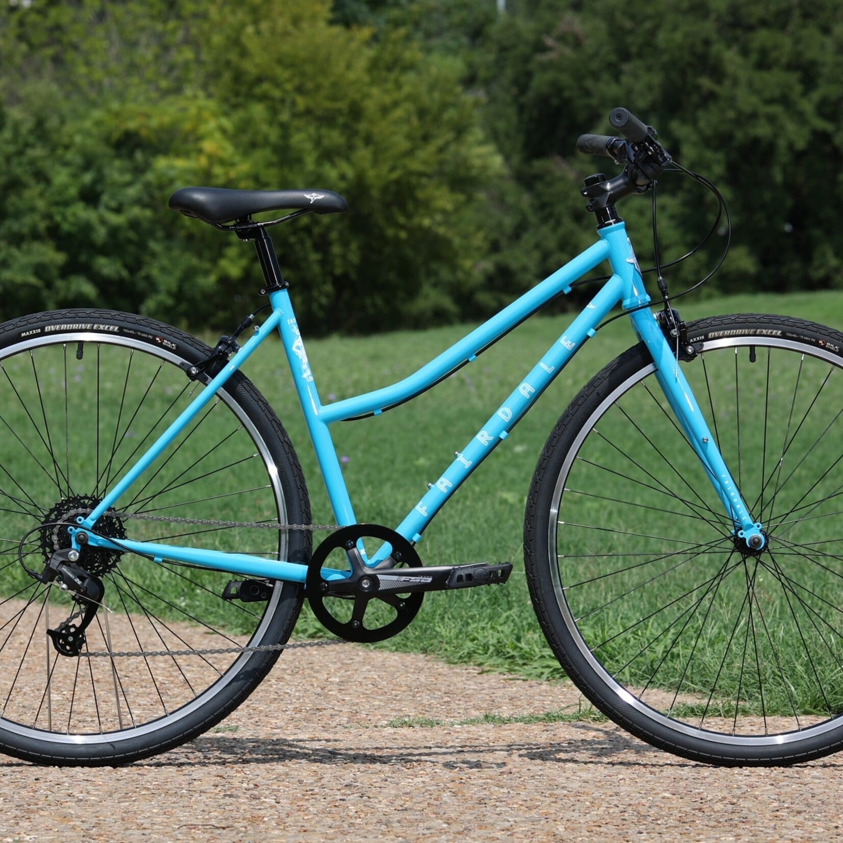 FAIRDALE Complete Bike - Fairdale Lookfar Step Through Hybrid Gloss Surf Blue