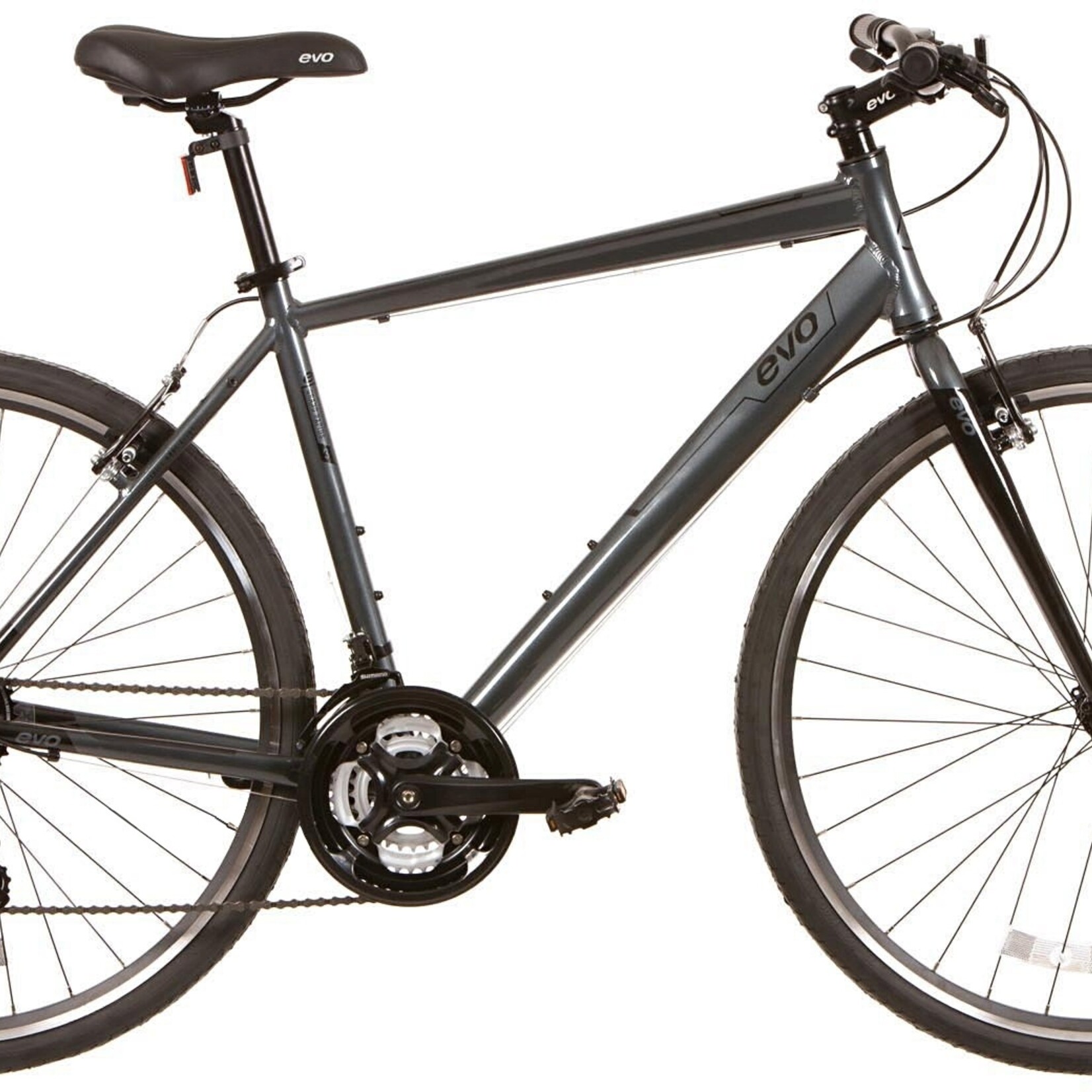 EVO Complete Bike - EVO, Grand Rapid 3, Commuter Bicycle, 700C, Twilight Grey, 22/XL