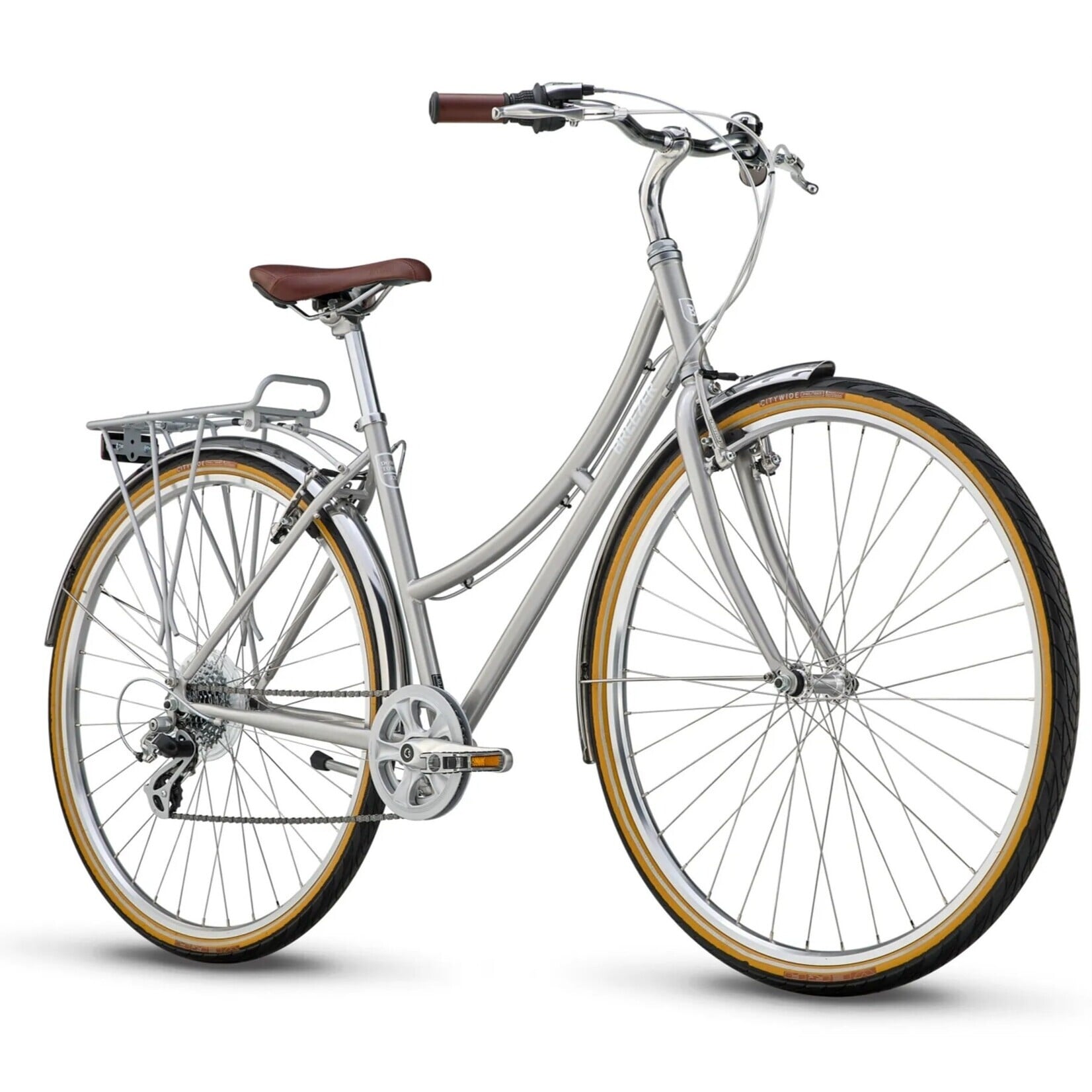 Breezer Complete Bike - Breezer Downtown EX  - Step-Thru - 46 - Metro Silver *SEE NOTES*