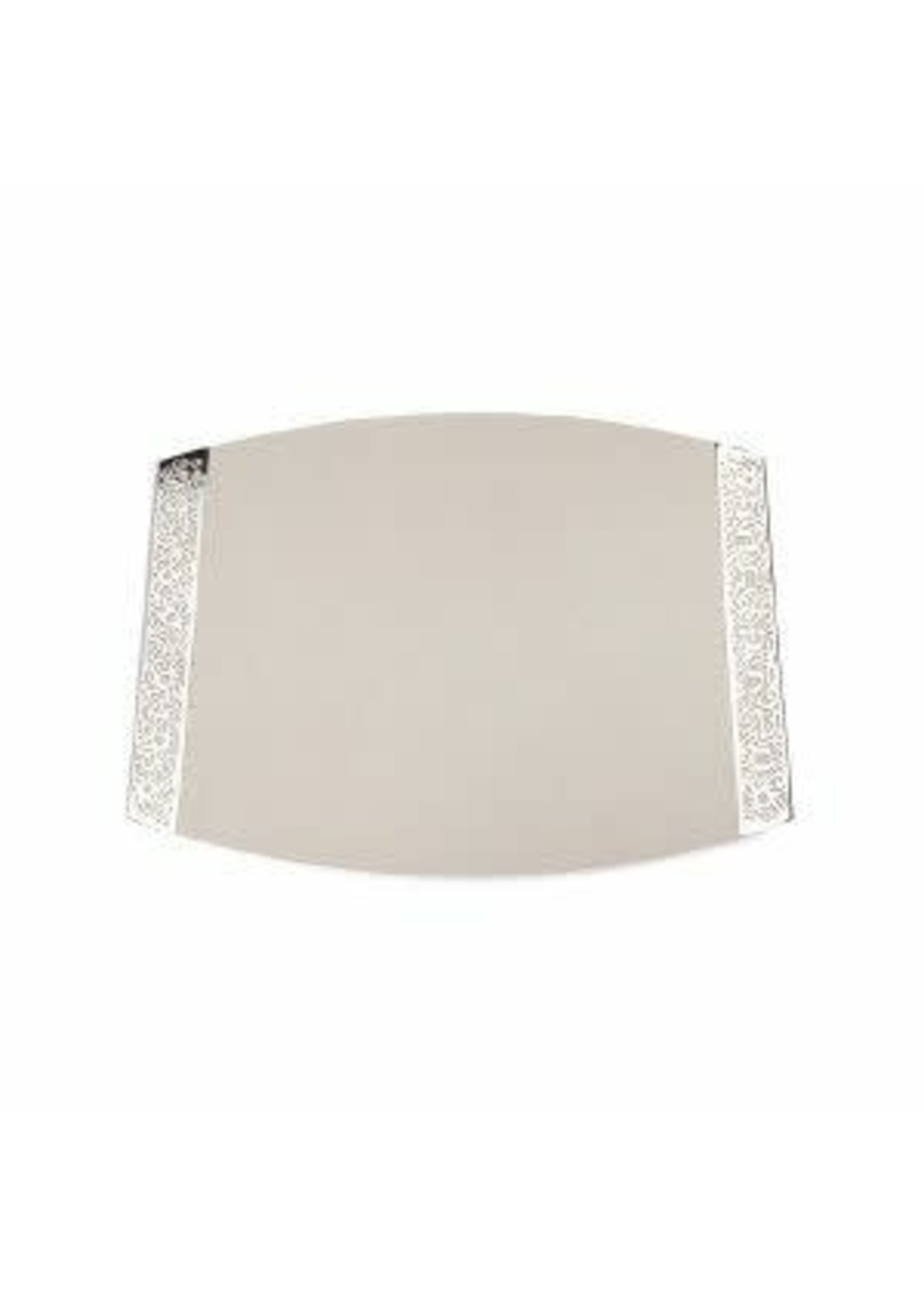 CHALLAH BOARD PORCELAIN WITH METAL LACE