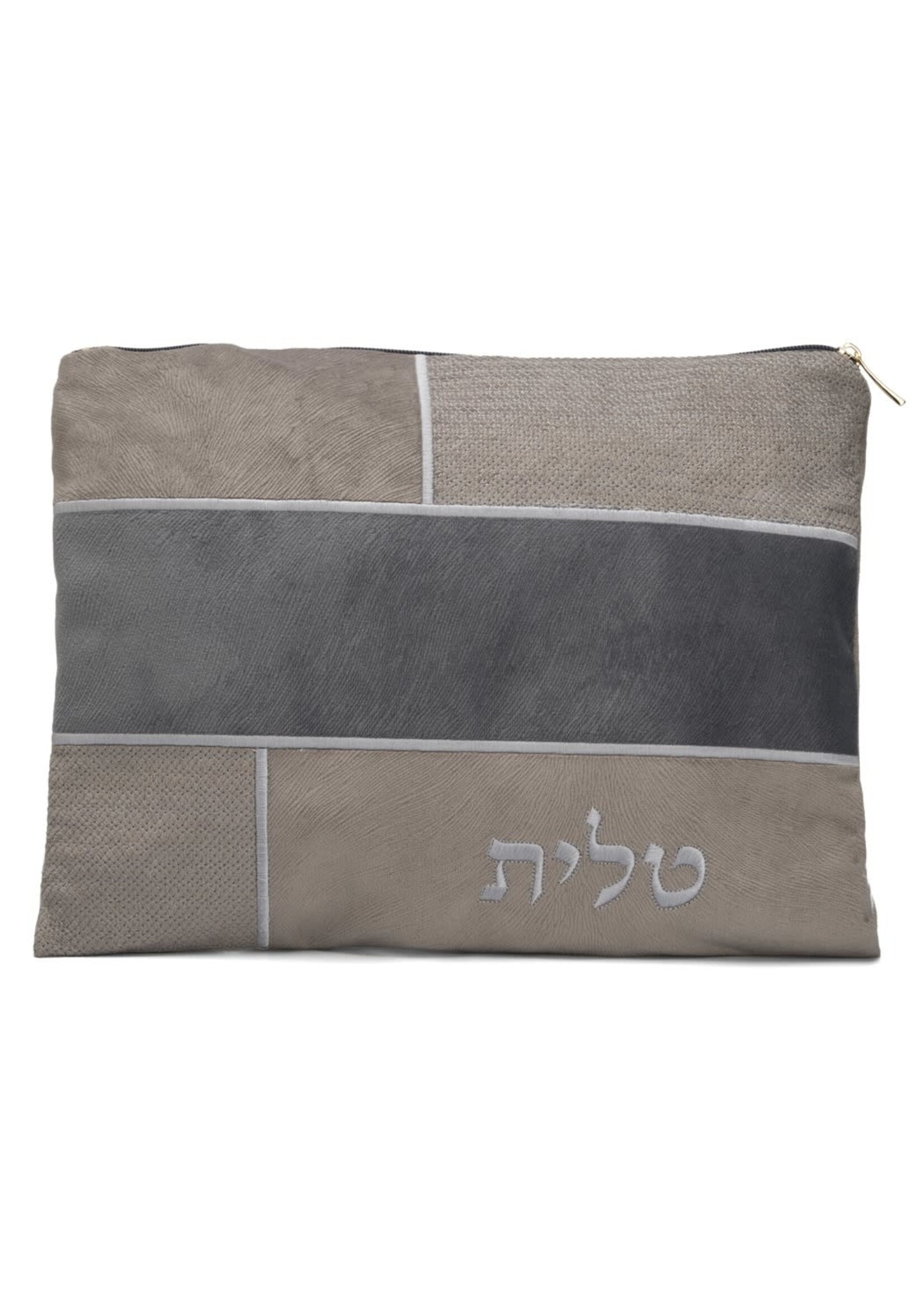 TALIS BAG FAUX SUEDE GREY PATCHES