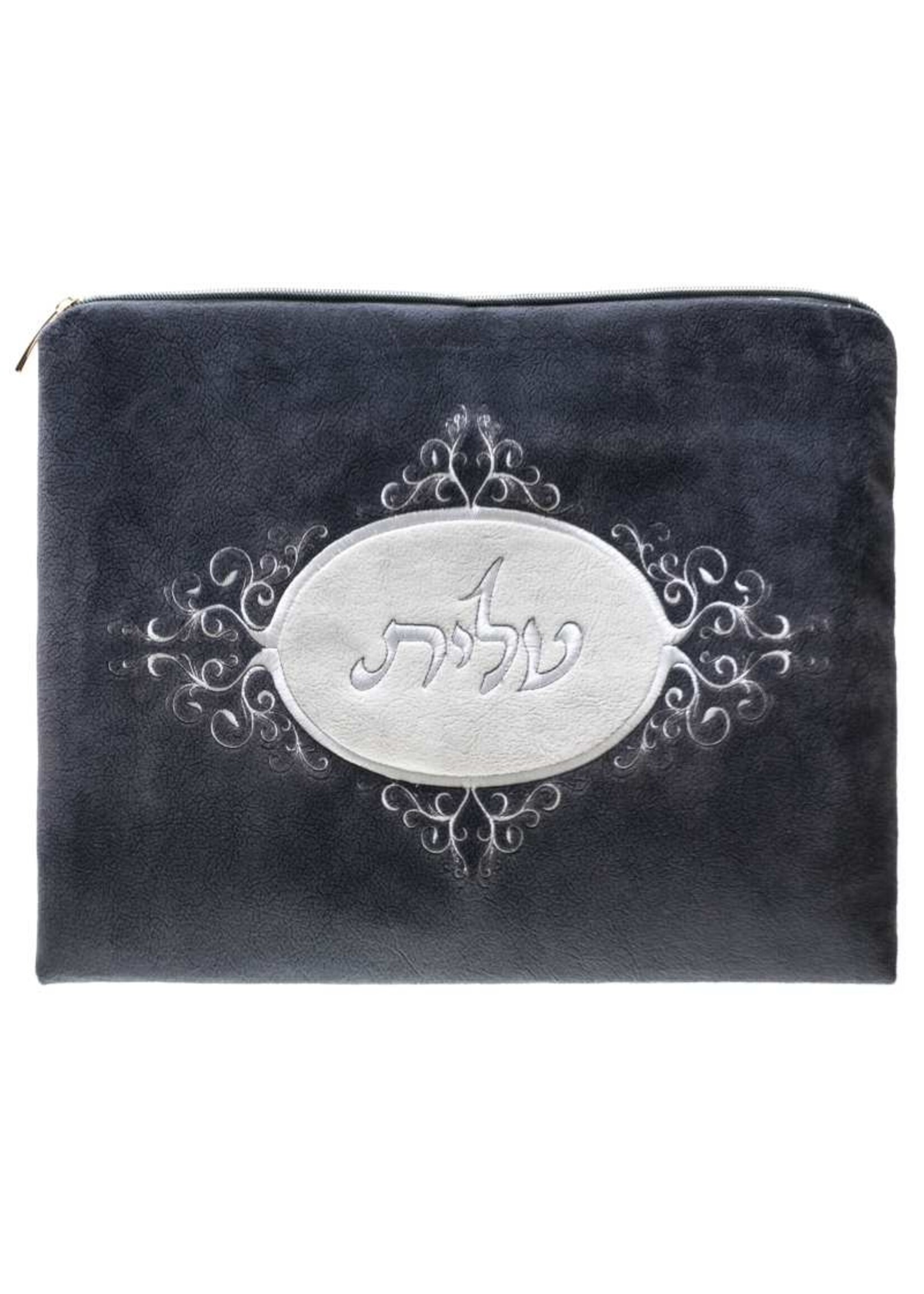 TALLIS BAG DARK GREY & LIGHT GREY FRAMEEMBROIDERY FAUX SUEDE