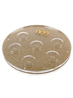 SEDER PLATE GOLD GLITTER