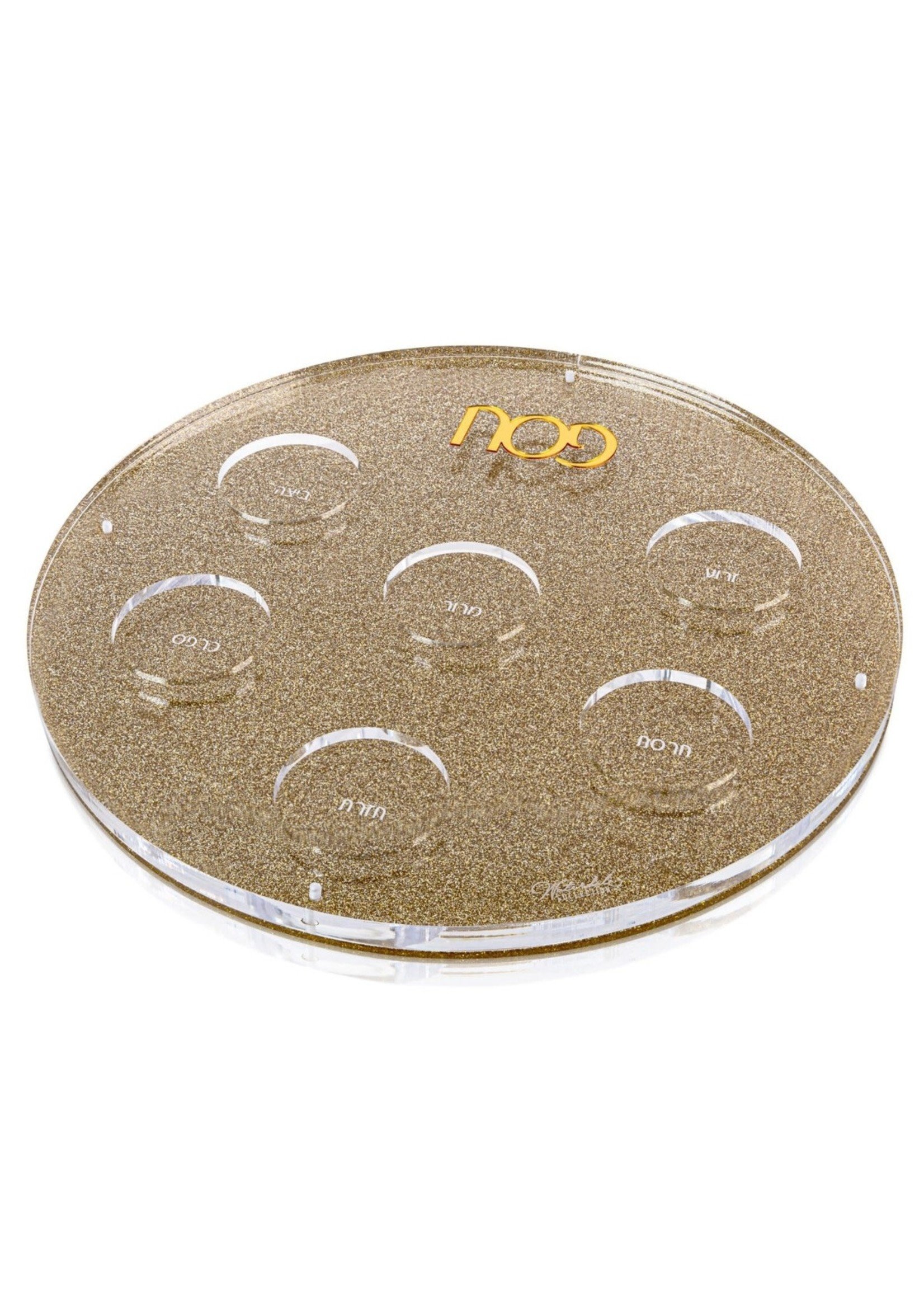 SEDER PLATE GOLD GLITTER