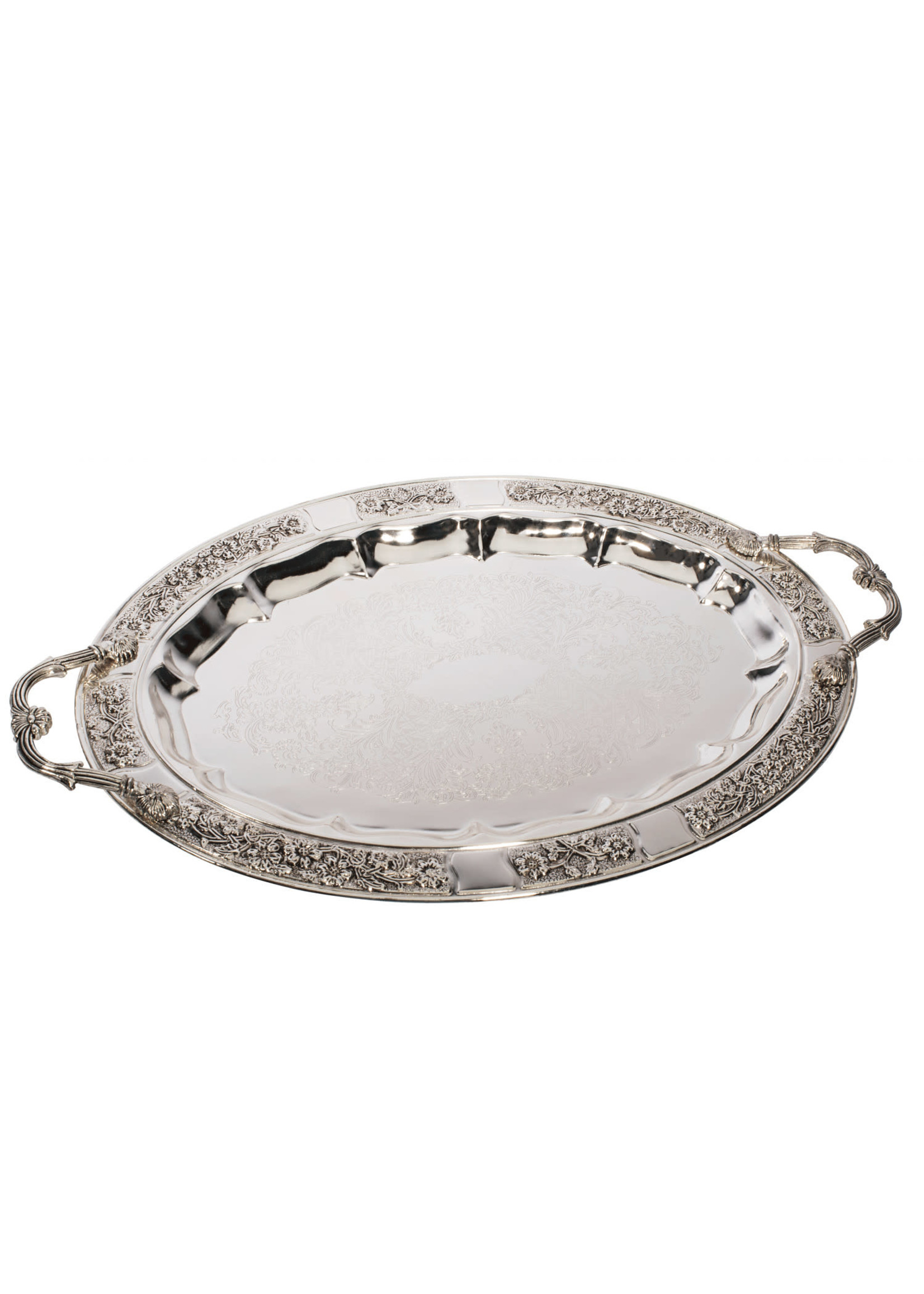 SHABBAT TRAY SILVERPLATED OVAL 12 X 16