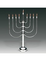 MENORAH ELECTRIC CHROME 27"