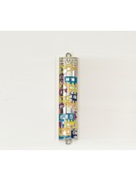 MEZUZAH COLORFUL ENAMEL JERUSALEM CITY