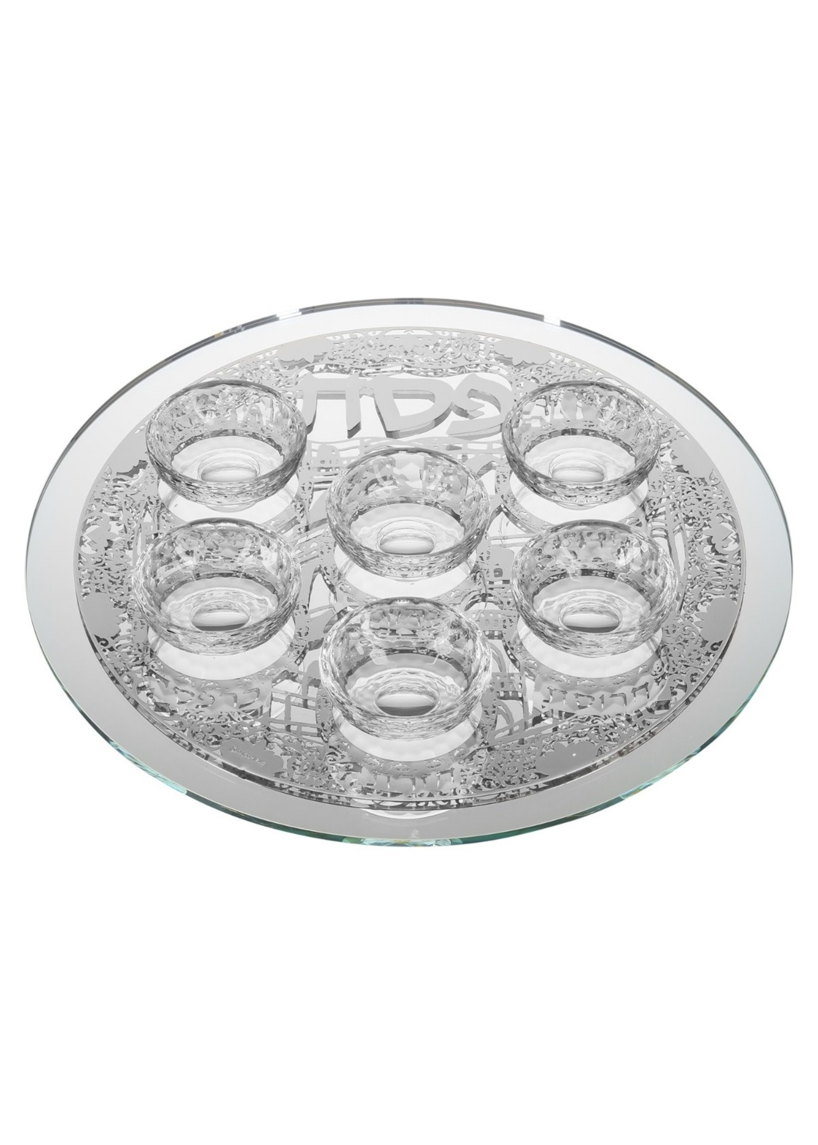 SEDER PLATE GLASS JERUSALEM