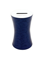 CHARITY BOX  BLUE SWIRL ENAMEL