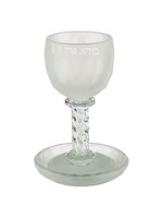 KIDDUSH CUP WITH STEM ON CRYSTAL