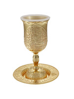 KIDDUSH CUP GOLD JERUSALEM CITY WAVE