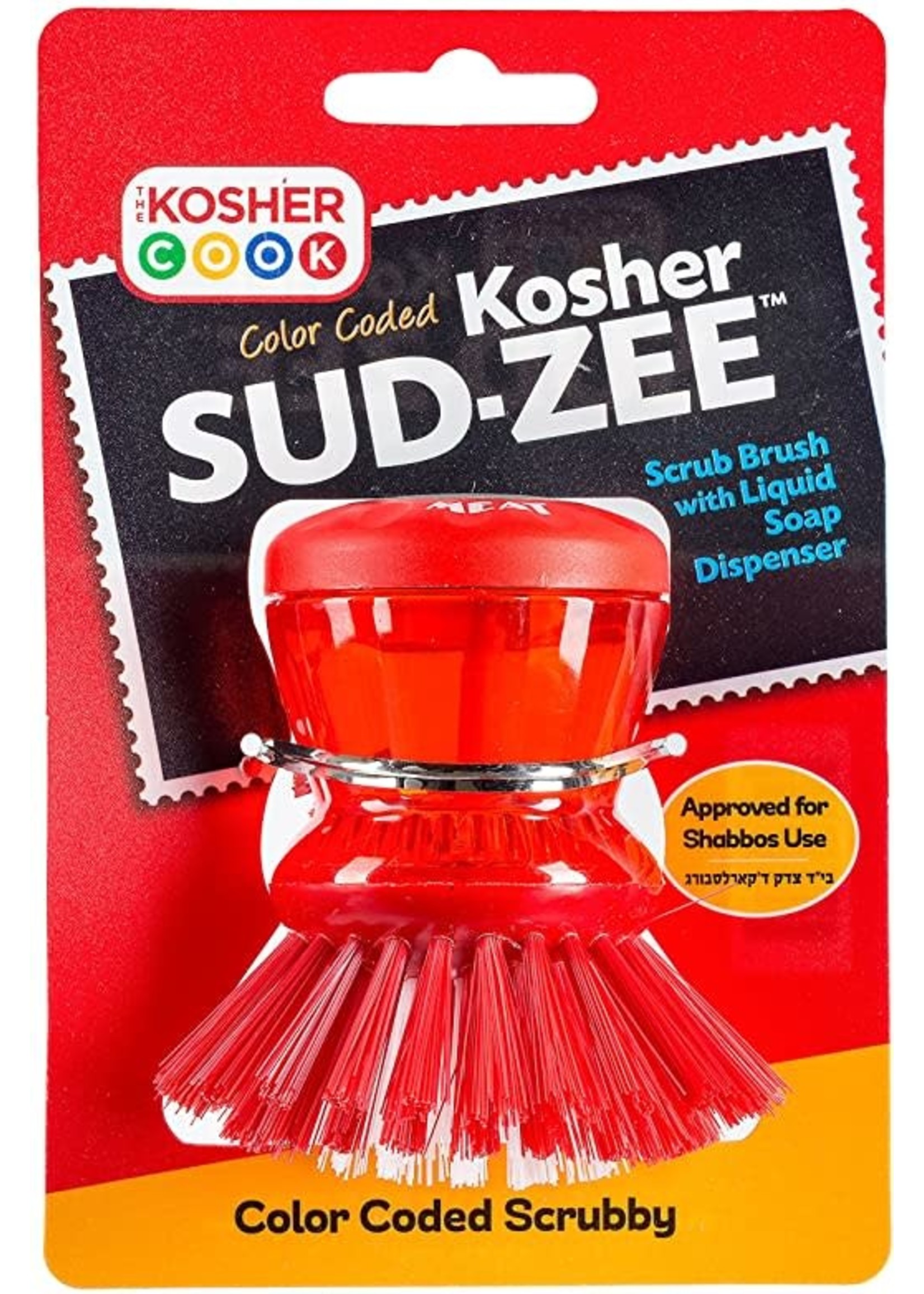 KOSHER SUD-ZEE DISH BRUSH - MEAT RED