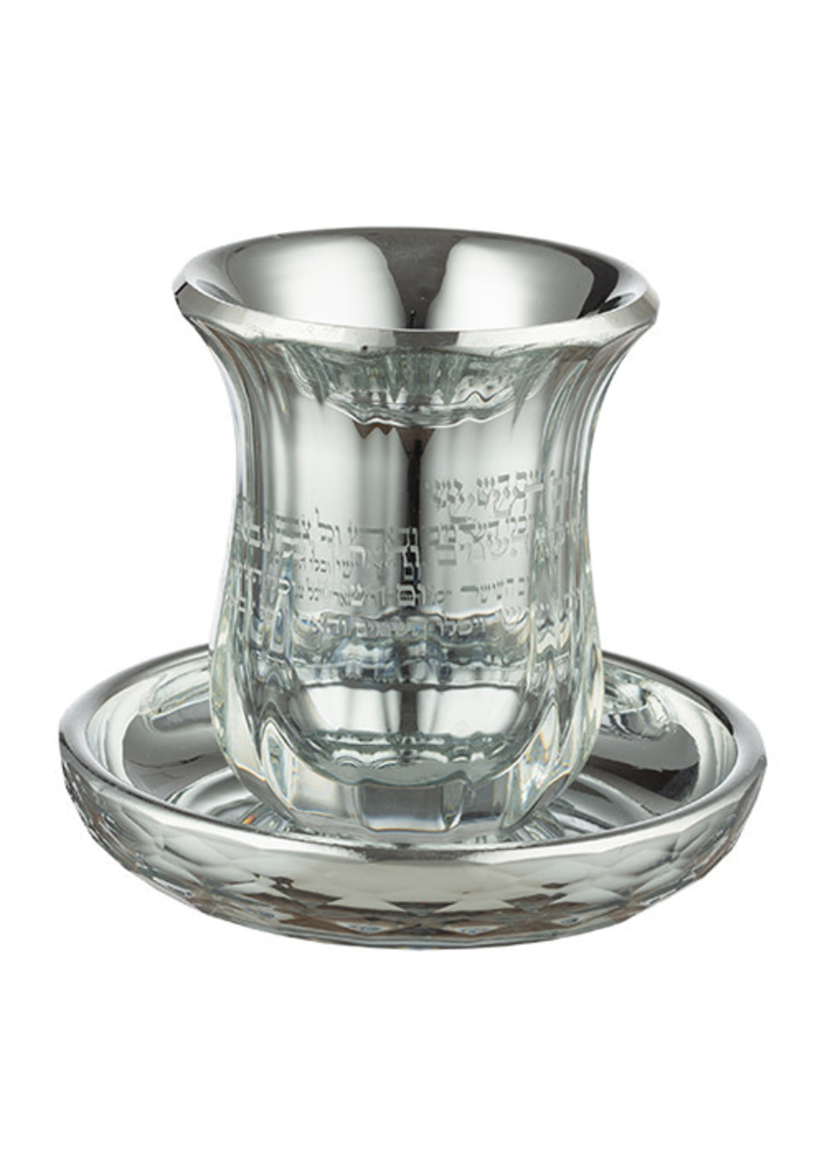 KIDDUSH CUP CRYSTAL SILVER BLESSING