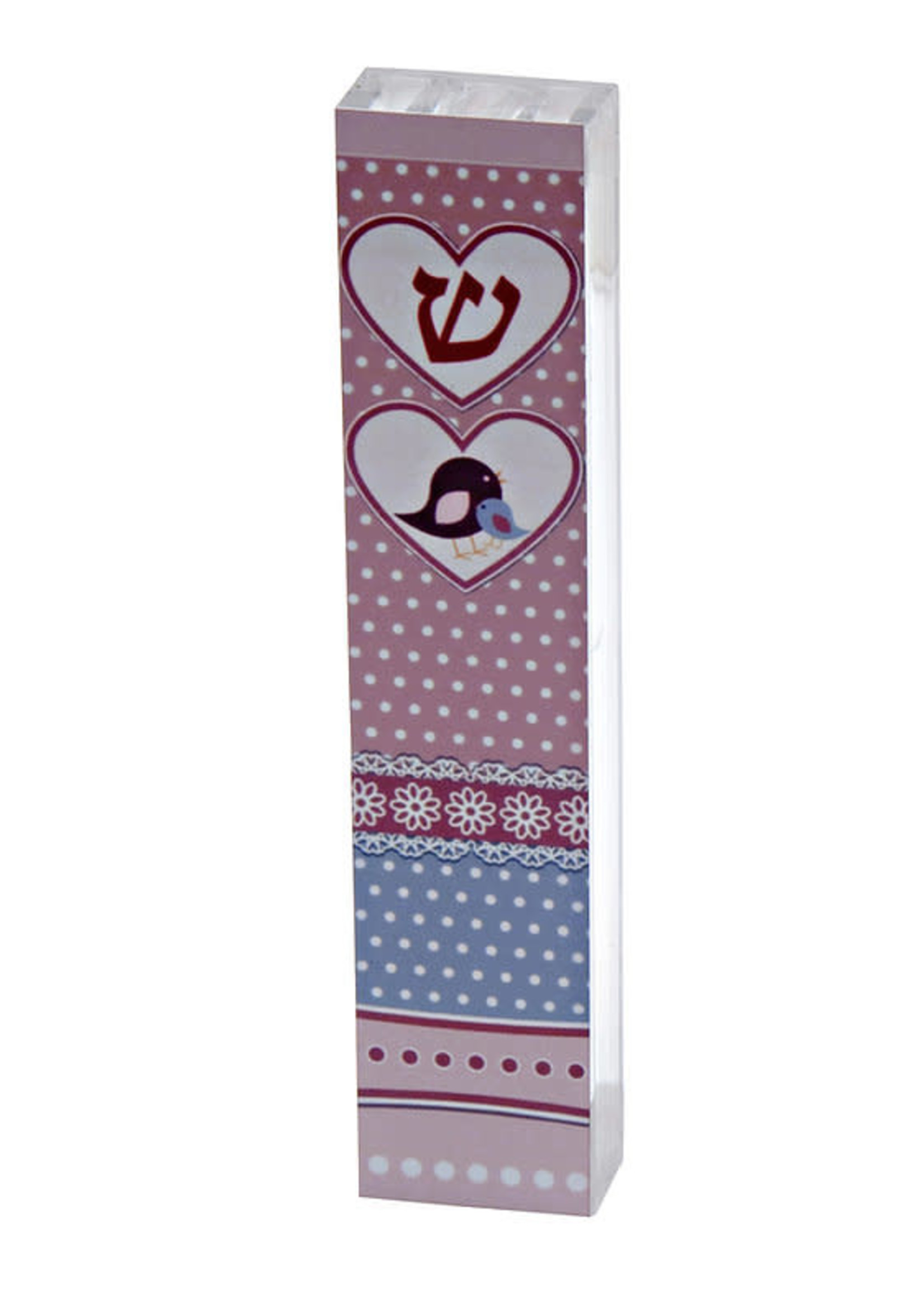 MEZUZAH ACRYLIC CHILDREN BIRDS