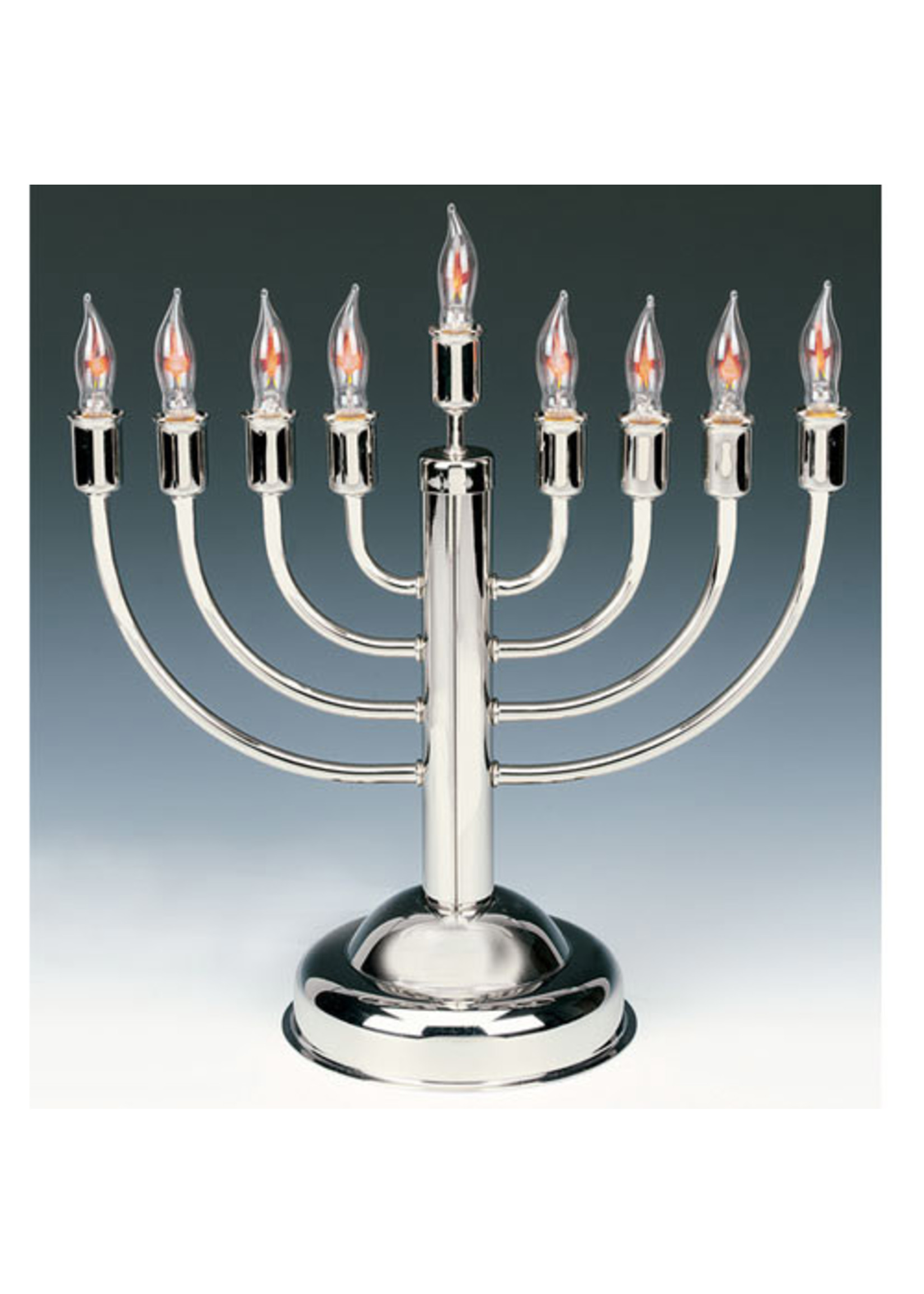MENORAH ELECTRIC CHROME ROUND