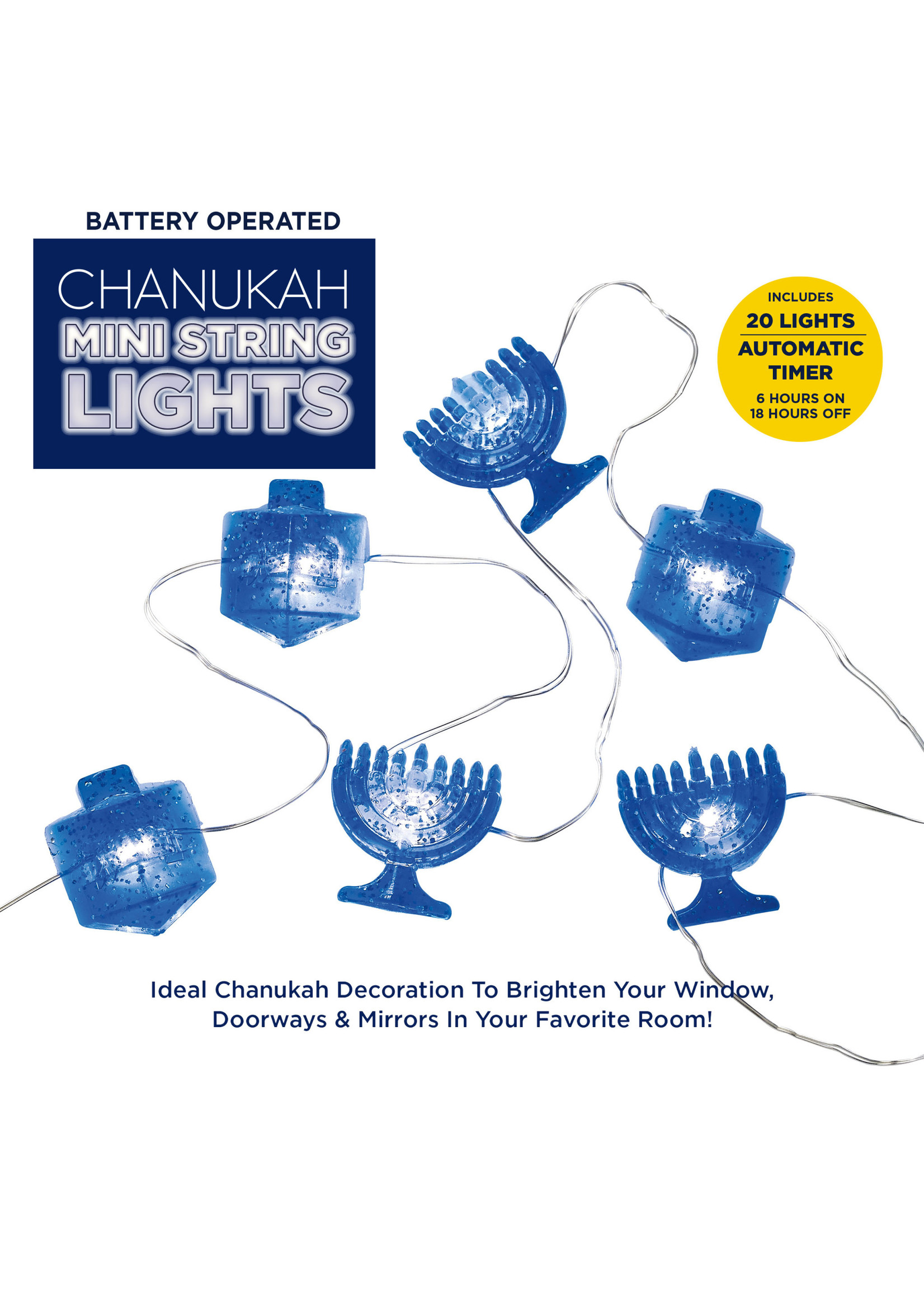 CHANUKAH LED STRING LIGHT DECOR 110 INCHES