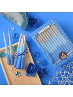 CHANUKAH CANDLES BLUE & SILVER GRADIENT  45 PK.