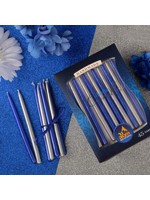 CHANUKAH CANDLES METALIC BLUE & SILVER 45 PK.