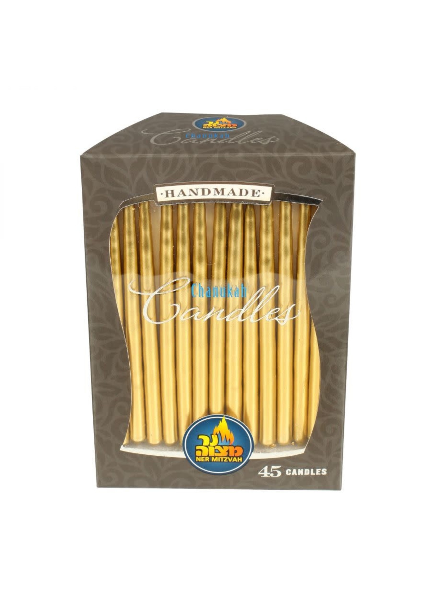 CHANUKAH CANDLES METALLIC GOLD - 1.5 HRS. 45 PK.