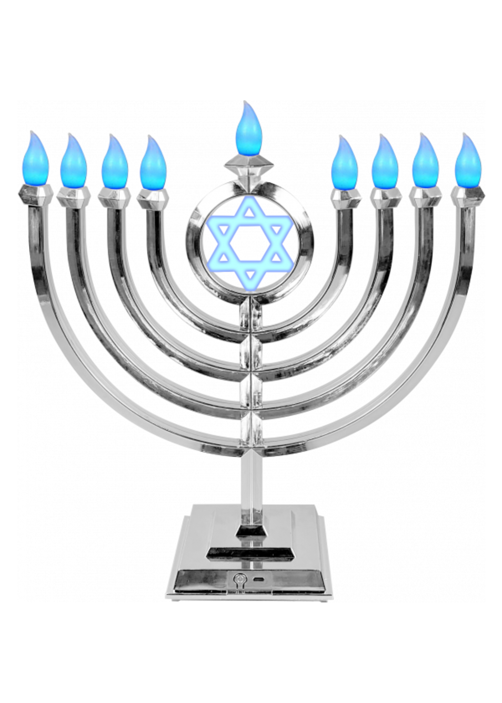 LED MENORAH CLASSIC-SILVER