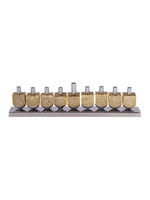 MENORAH DREIDELS SLV/GLD
