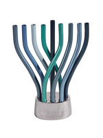 MENORAH ROTATING BLUE TONES