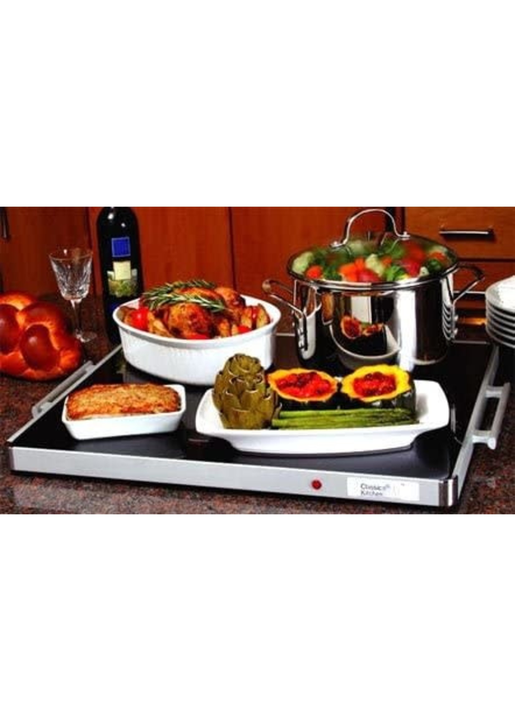 DELUXE GLASS WARMING TRAY LRG MB-CK-2420