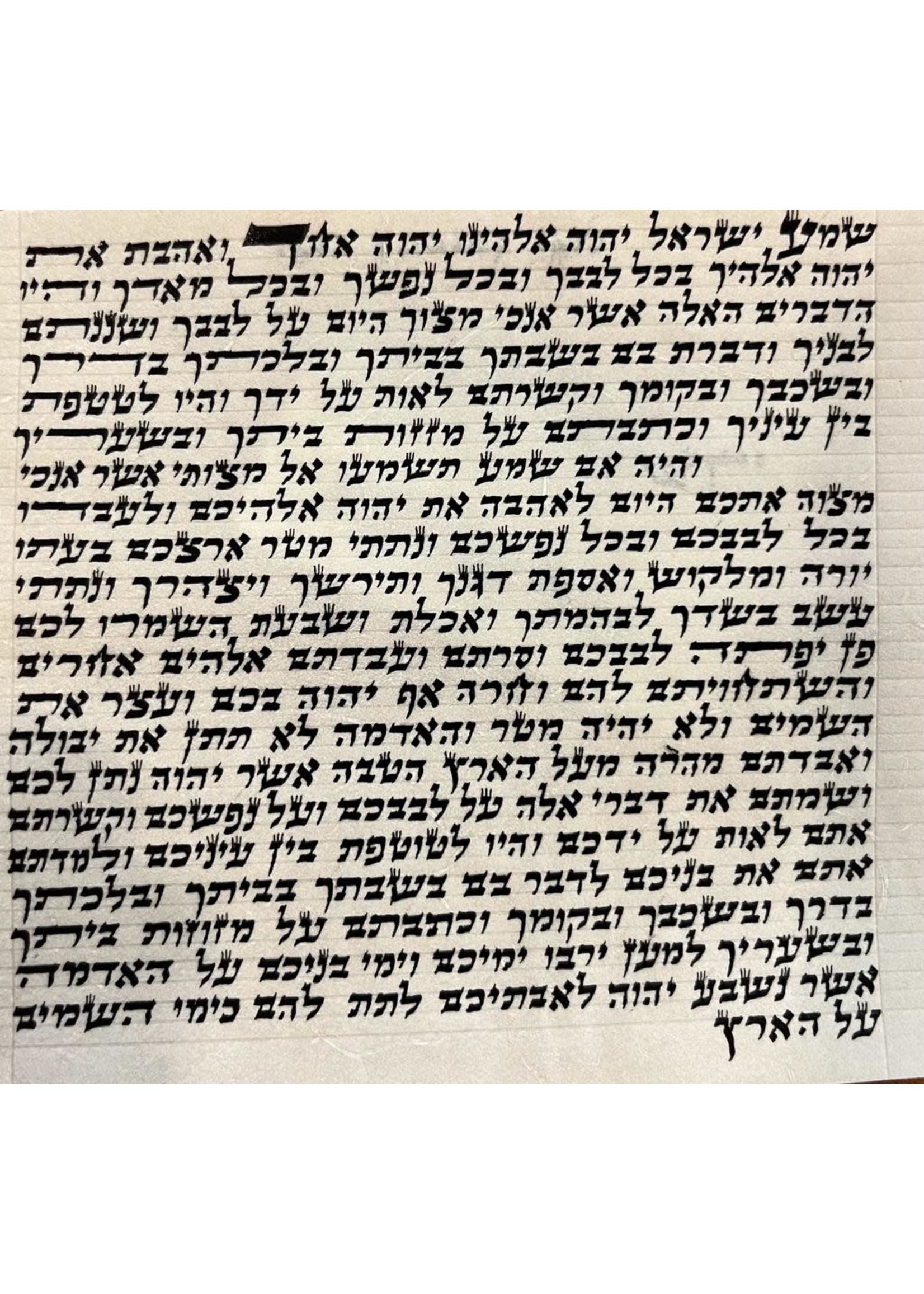 MEZUZAH SCROLL -  SEPHARDIC 10 CM BASIC