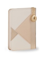 TEHILLIM GOLD & CREAM TRIANGLE MOTIF WITH ZIPPER