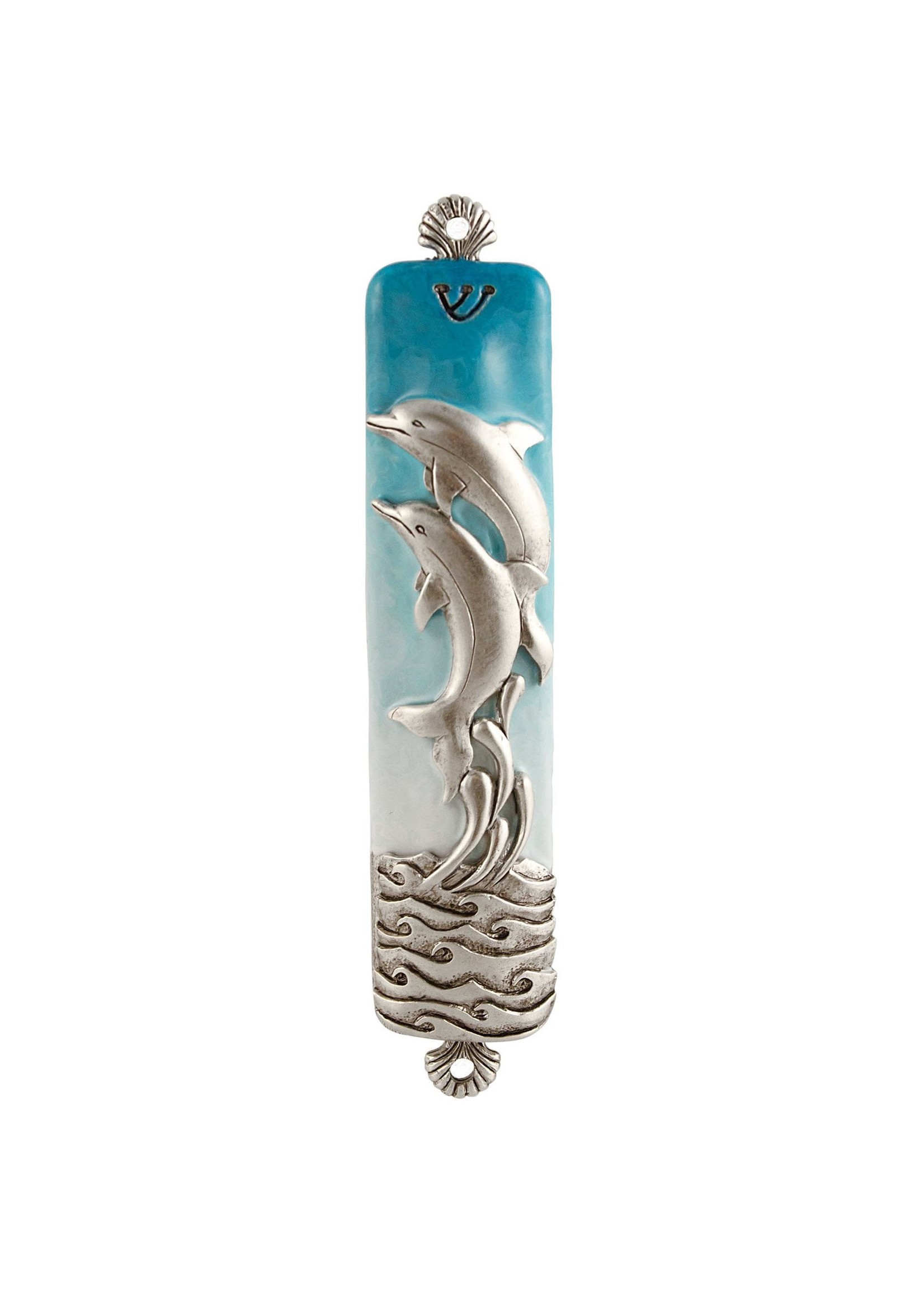 MEZUZAH DOLPHIN WITH ENAMEL