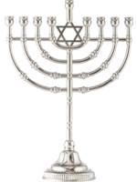 MENORAH 12'' NICKEL PLATED