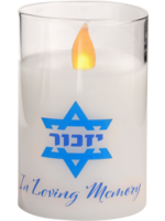 LED MEMORIAL CANDLE IN GLASS CUP