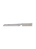 CHALLAH KNIFE WHITE PORCELAIN LASER CUT POMEGRANATES