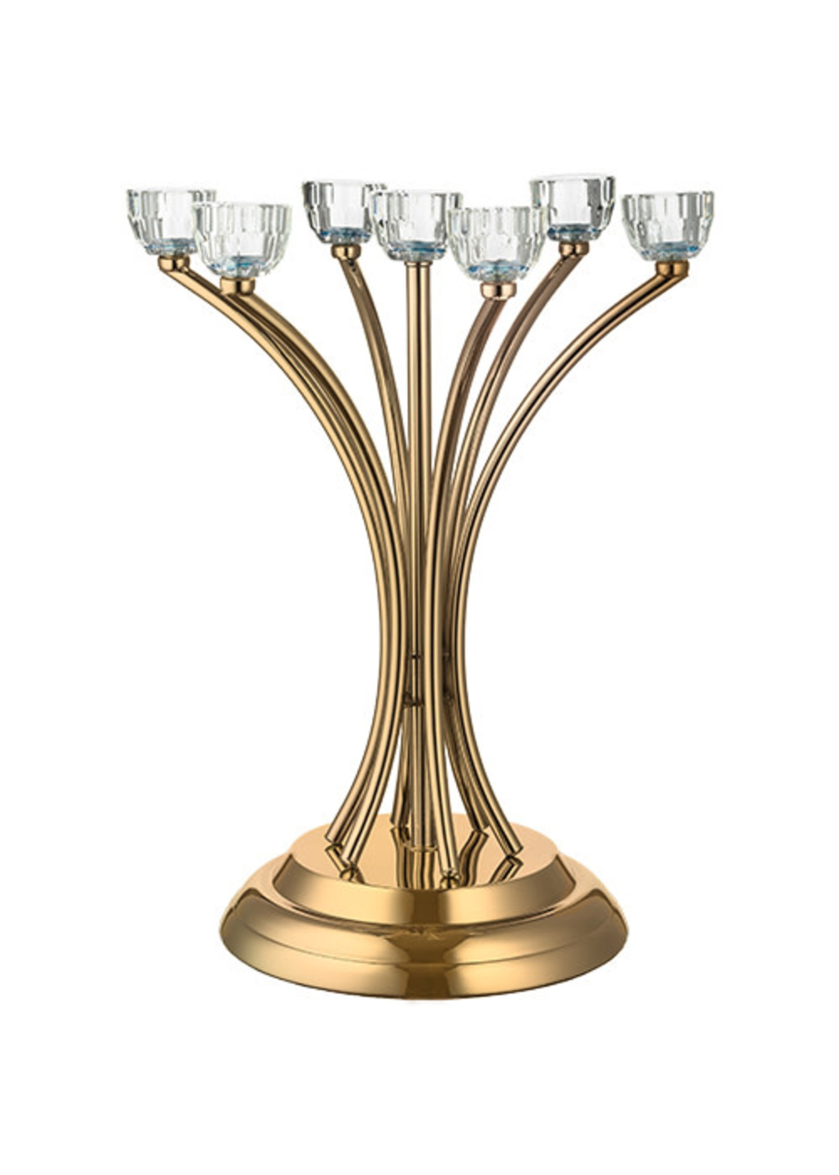 METAL CANDLESTICKS 7 BANCHES WITH CRYSTAL-35CM