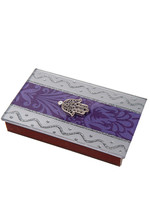 MATCH BOX HOLDER - ARTISTIC GLASS PURPLE