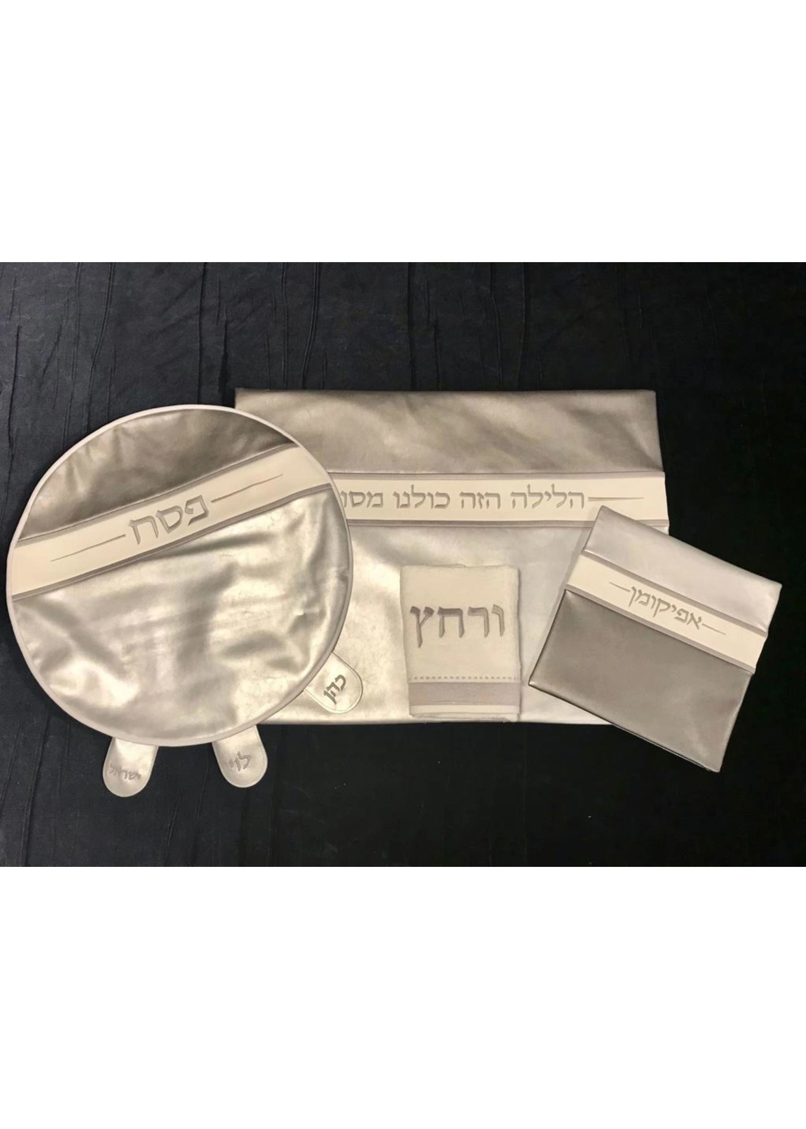 PESACH SET, 4PC LEATHER LOOK