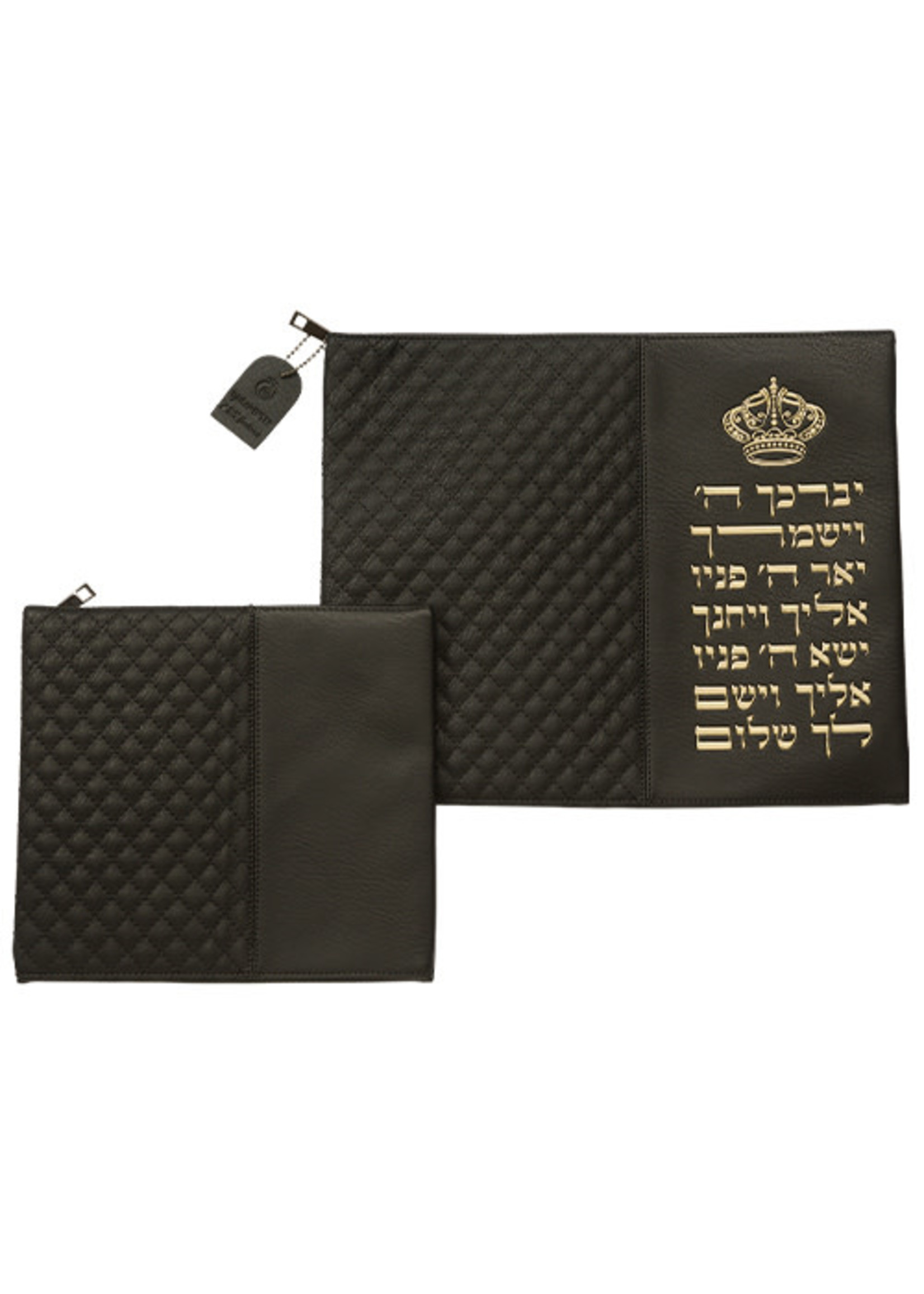 TALIT & TEFILLIN LEATHER SET EMBOSSED