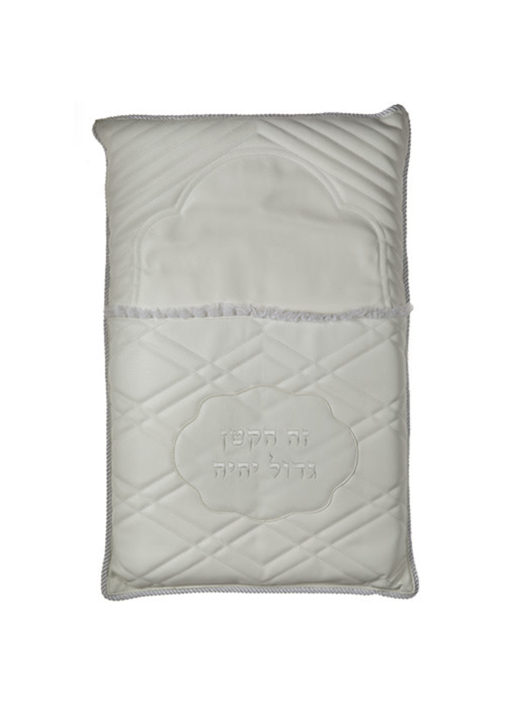 BRIS PILLOW WHITE FAUX LEATHER DIAMOND PATTERN