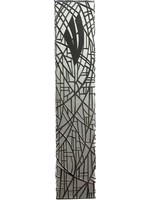 MEZUZAH VITRAGE SILVER OVER SILVER 10CM- LASER CUT STEEL