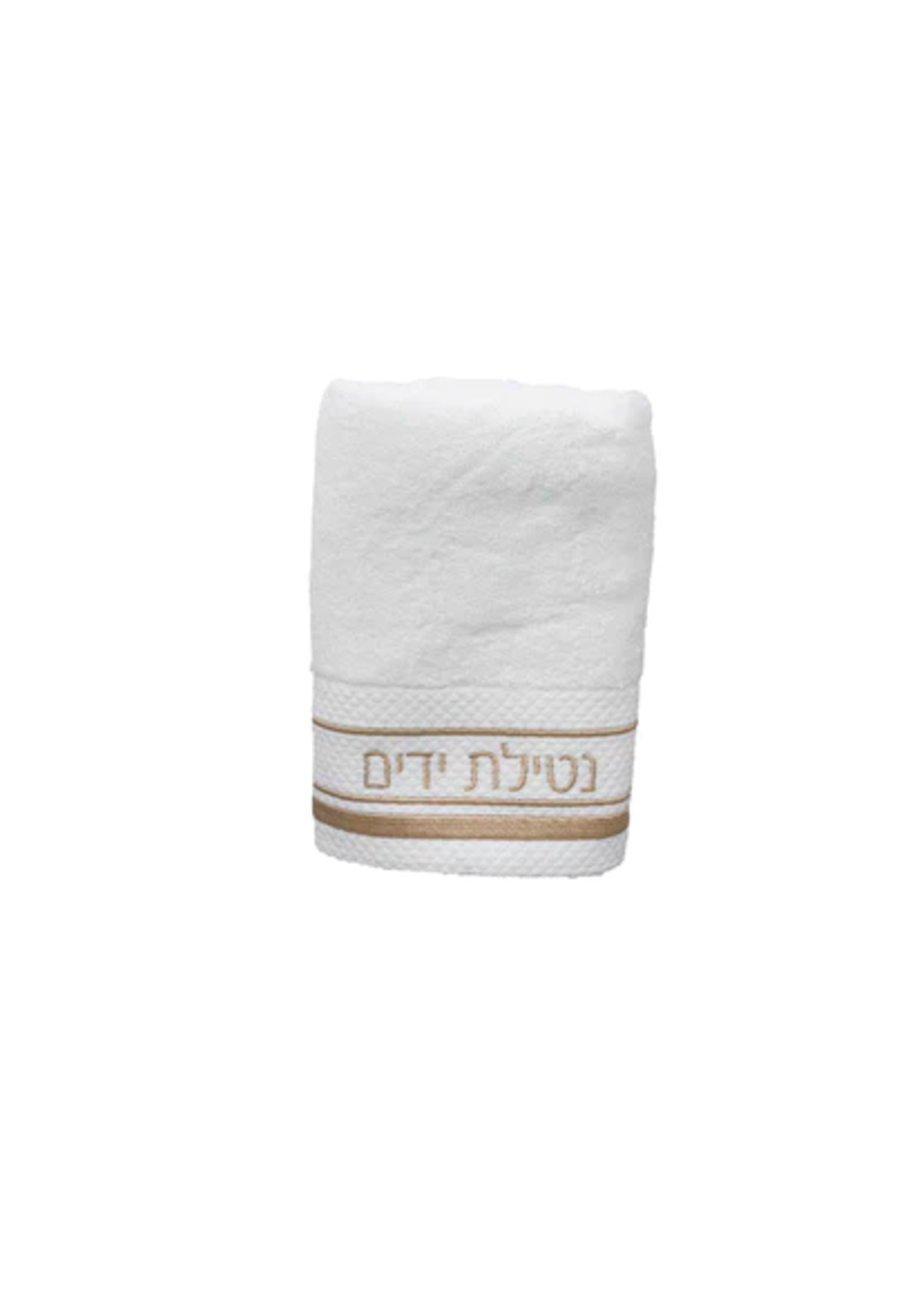 HAND TOWEL WHITE GOLD "NETILAT YADAYIM"