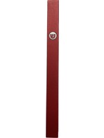 MEZUZAH CLASSIC RED CIRCLE SHIN INLAY 10CM