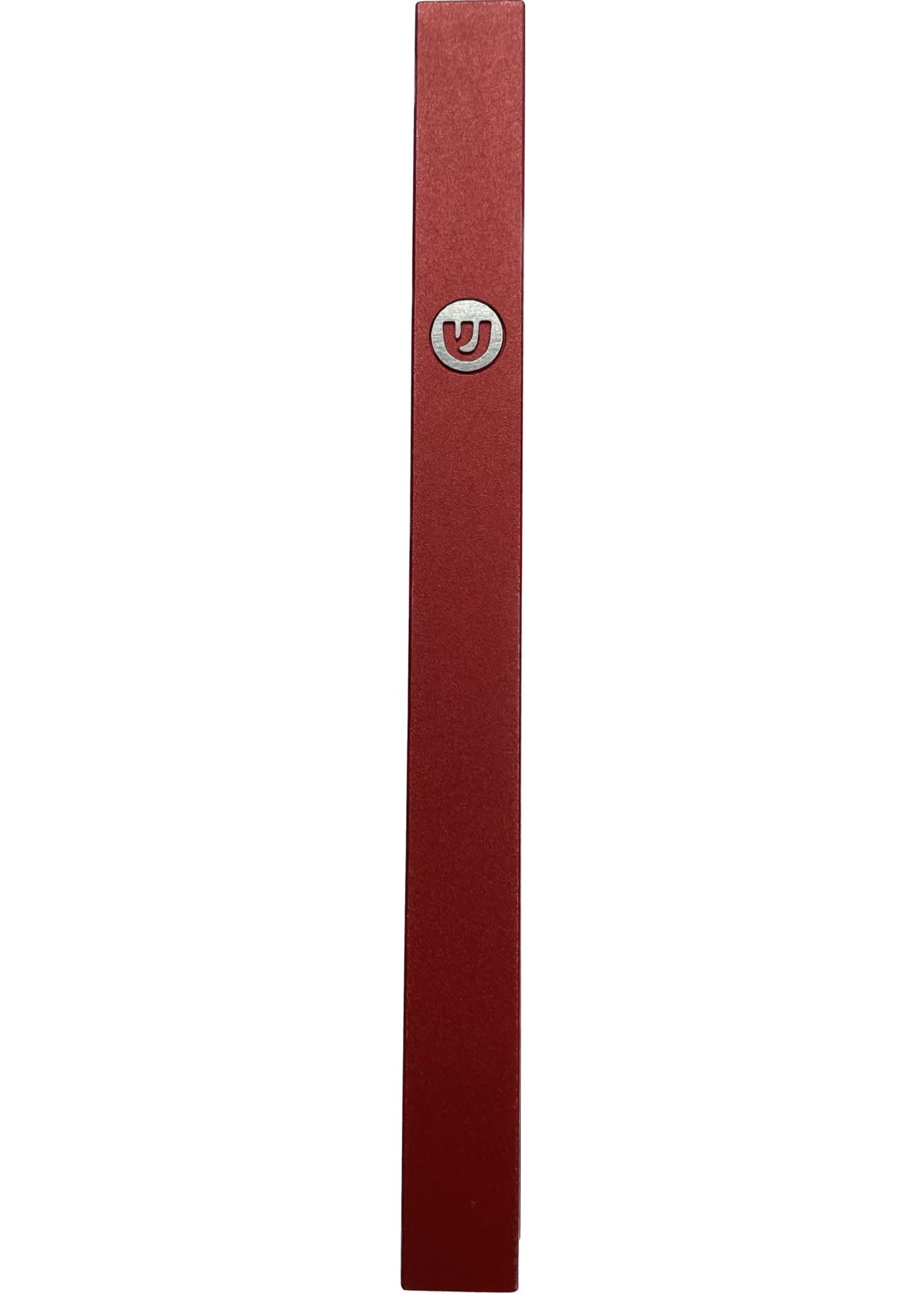 MEZUZAH CLASSIC RED CIRCLE SHIN INLAY 10CM