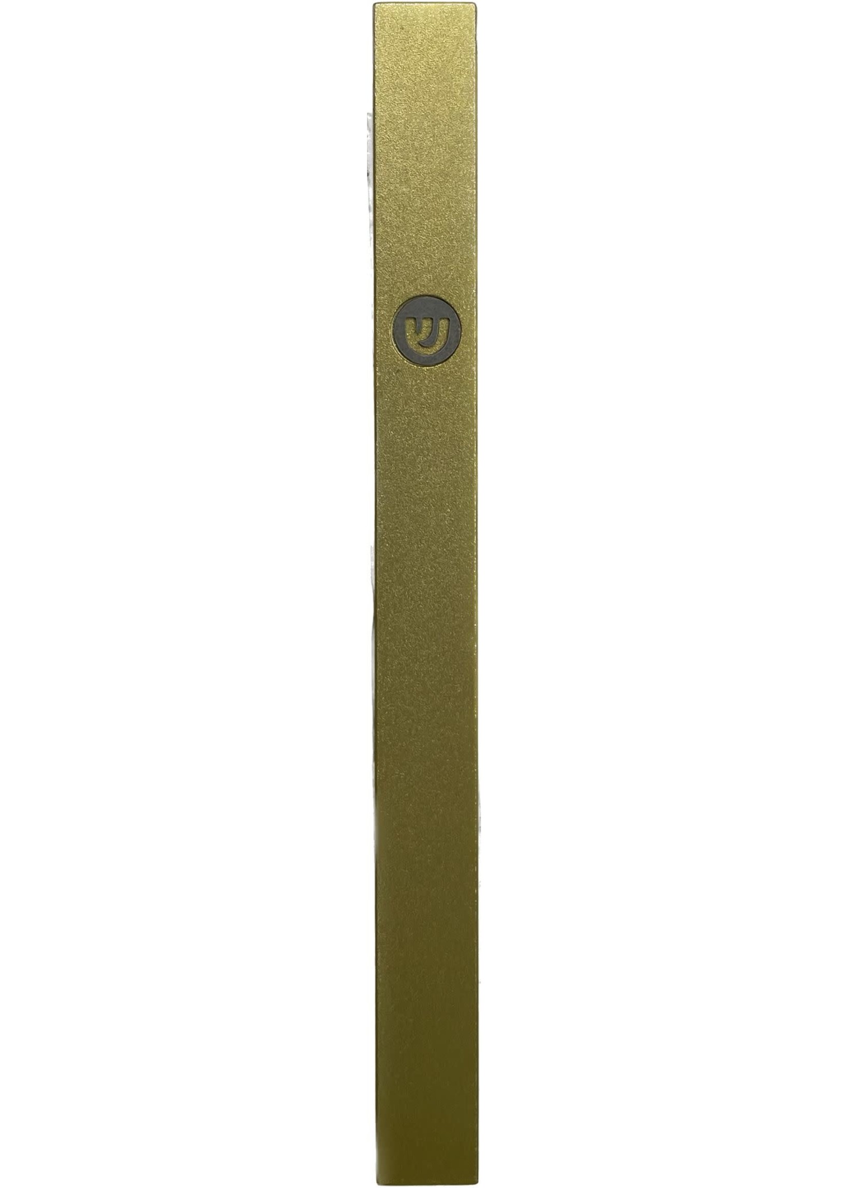 MEZUZAH CLASSIC GOLD CIRCLE SHIN INLAY 10CM