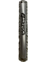 MEZUZAH BLACK FILIGREE 12CM