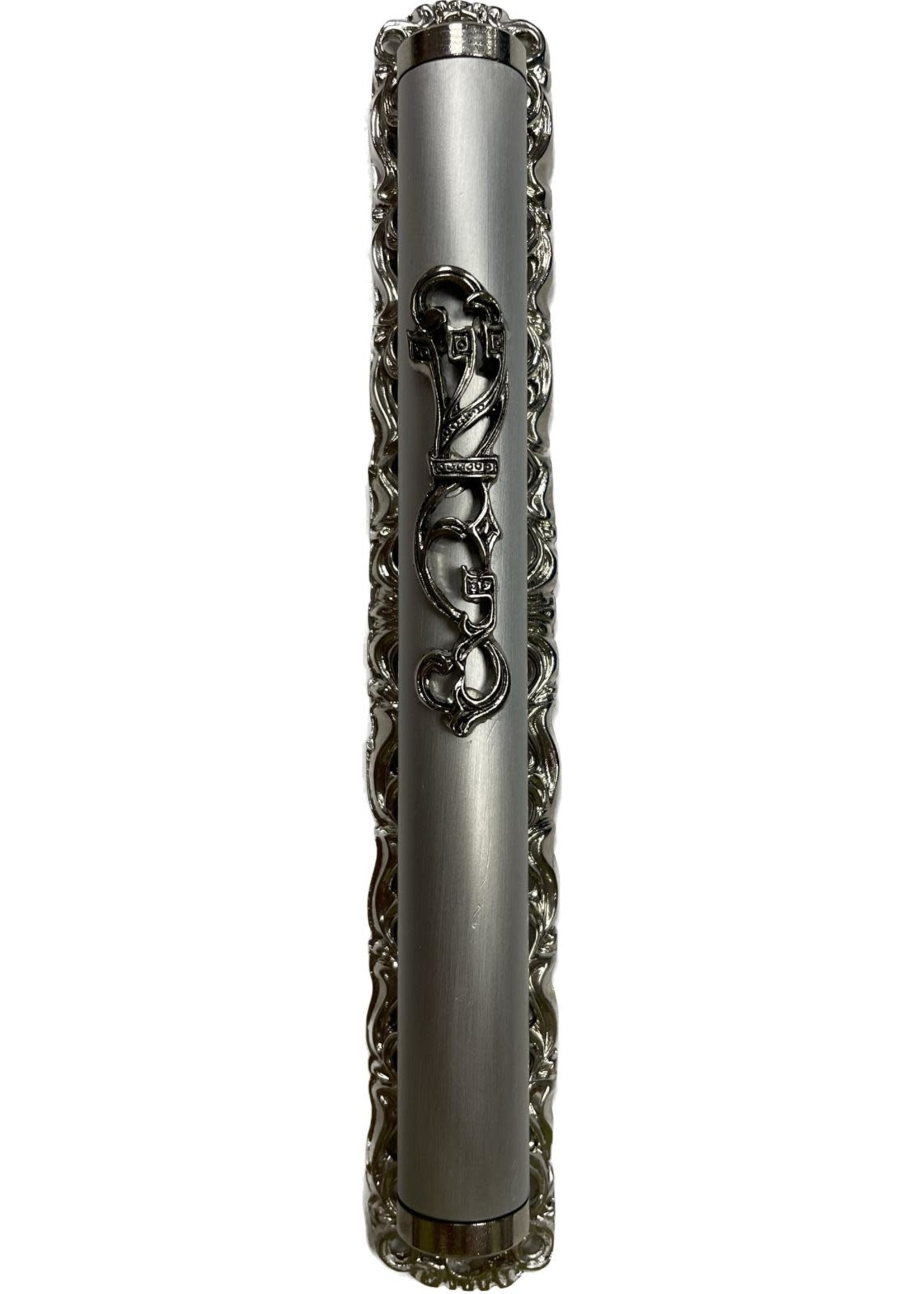 MEZUZAH BLACK FILIGREE 12CM