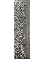 MEZUZAH COVER FLORAL BLESSING 10CM- LAZERCUT STEEL