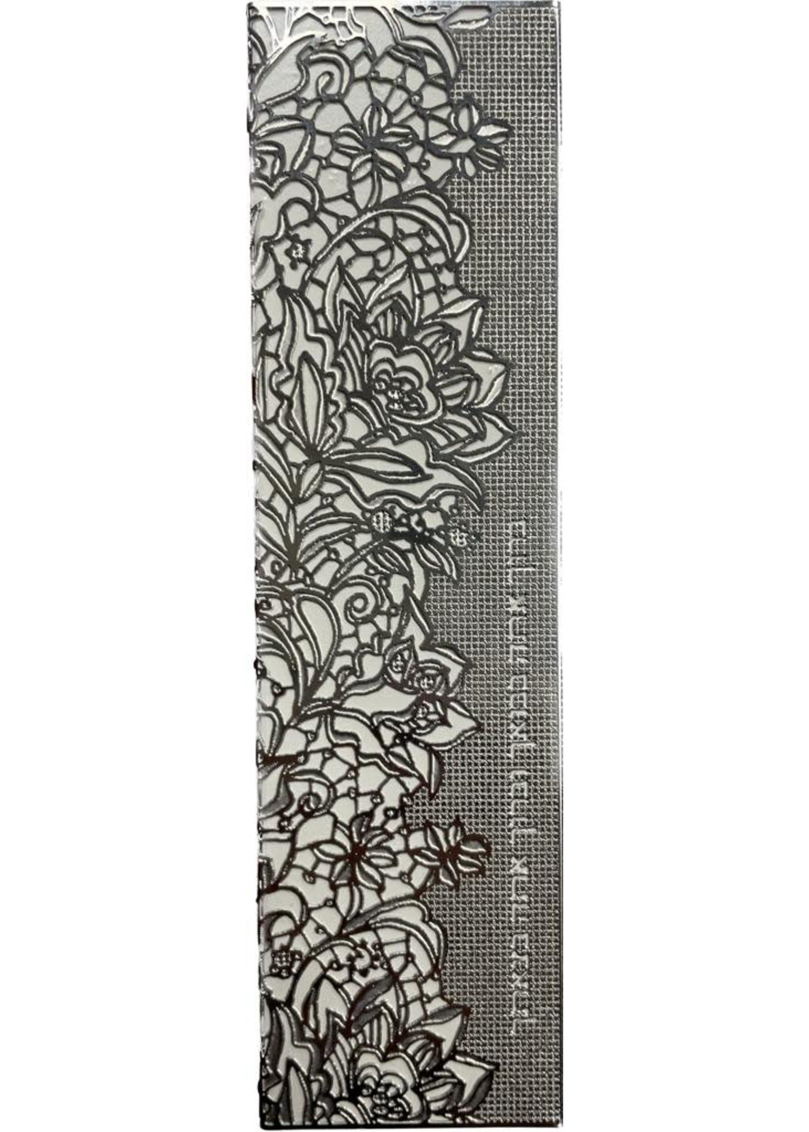 MEZUZAH COVER FLORAL BLESSING 10CM- LAZERCUT STEEL