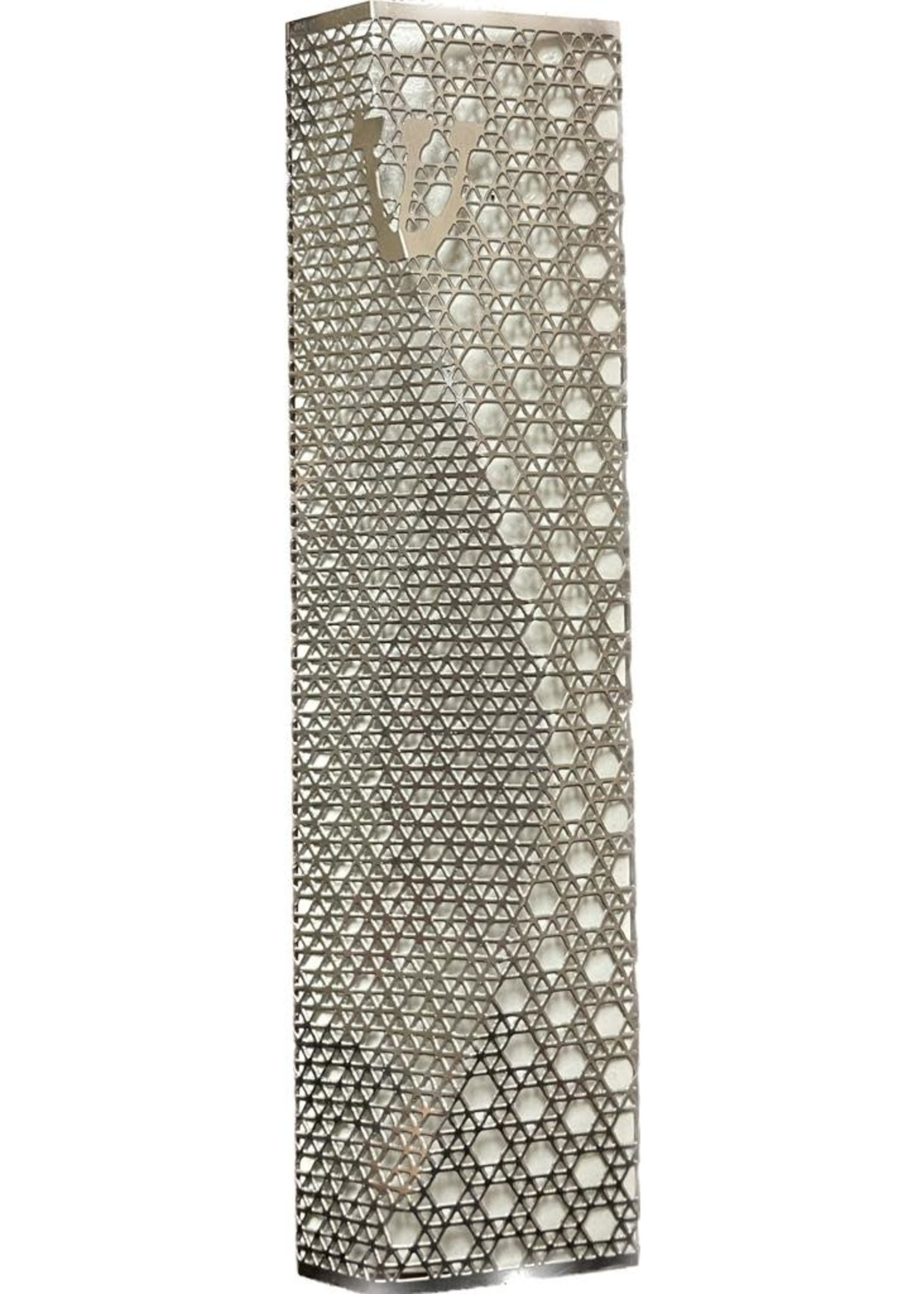MEZUZAH 3D MAGEN DAVID 10CM- LAZERCUT STEEL