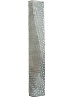 MEZUZAH 3D MAGEN DAVID SILVER OVER WHITE 15 CM - LASER CUT STEEL